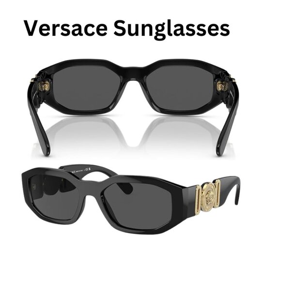Gorgeous New Black Versace Unisex  Sunglasses 53mm main image 6